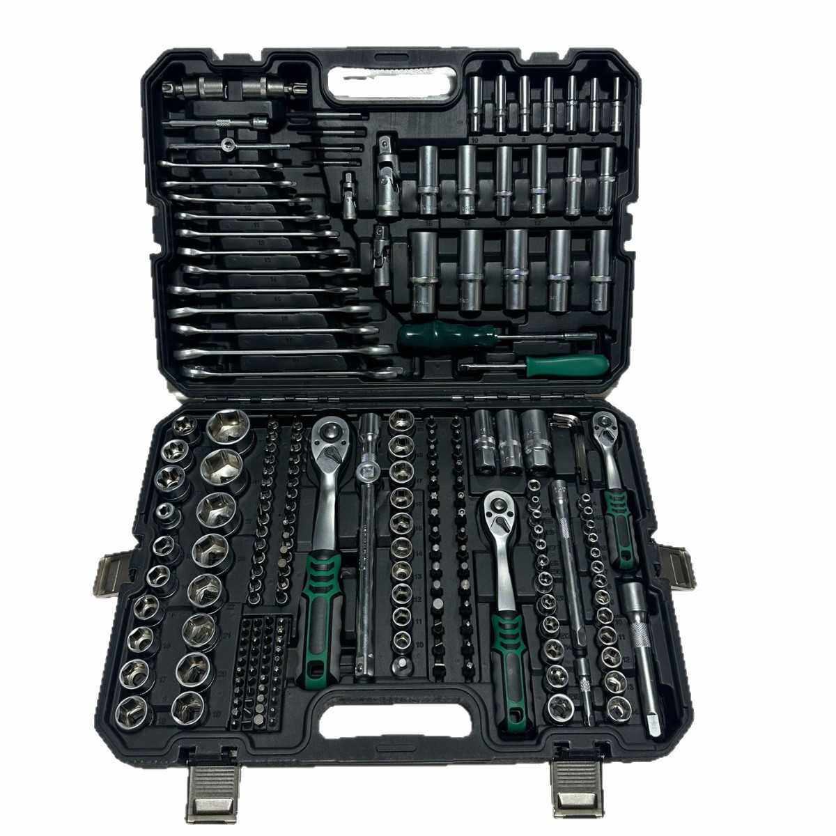 新款216+4PC件工具套筒扳手棘轮批头吹塑盒加强型淬火有热硬度
