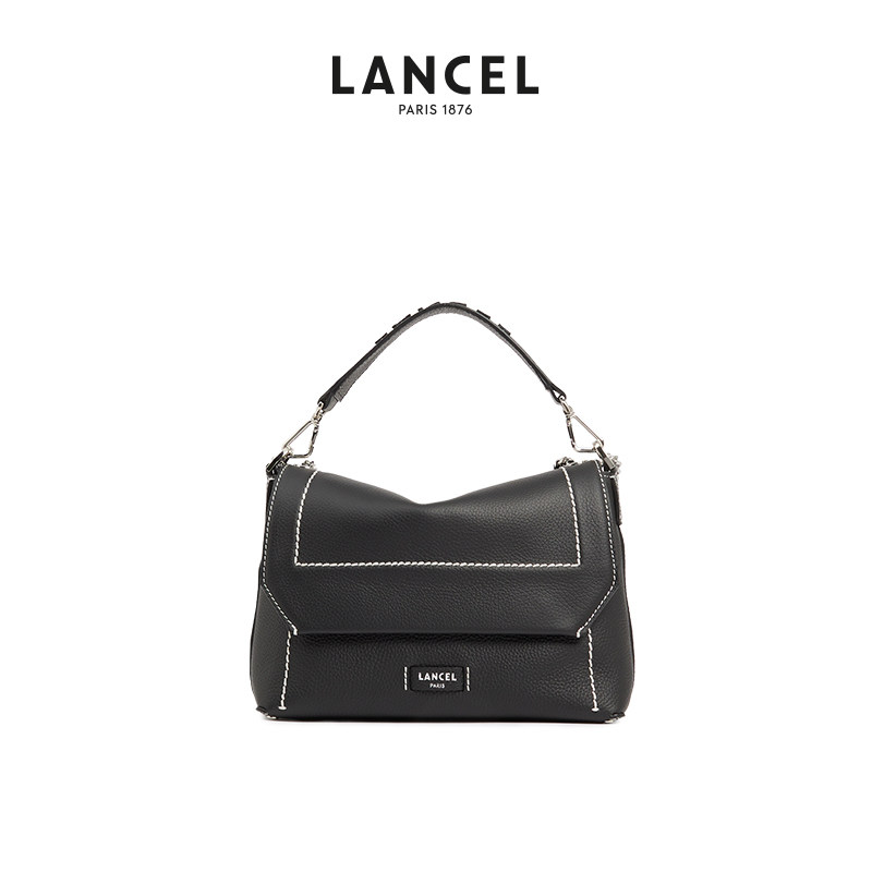 LANCEL/兰姿 NINON SOFT中号单肩斜挎包 牛皮软皮女包真皮荔枝纹