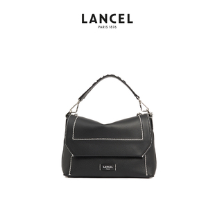 SOFT中号单肩斜挎包 NINON 牛皮软皮女包真皮荔枝纹 兰姿 LANCEL