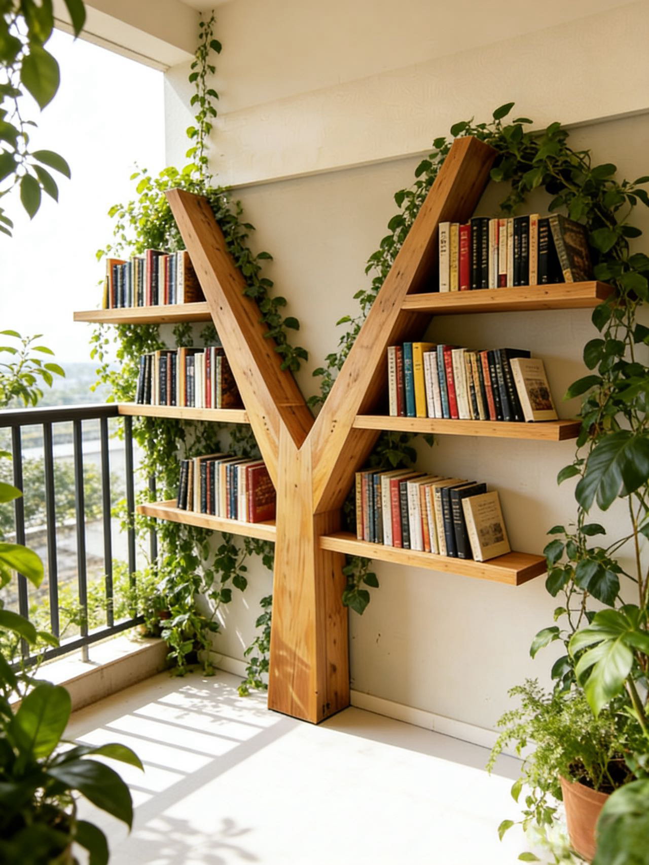 北欧实木书架落地置物架客厅靠墙收纳架家用简易书柜展示架