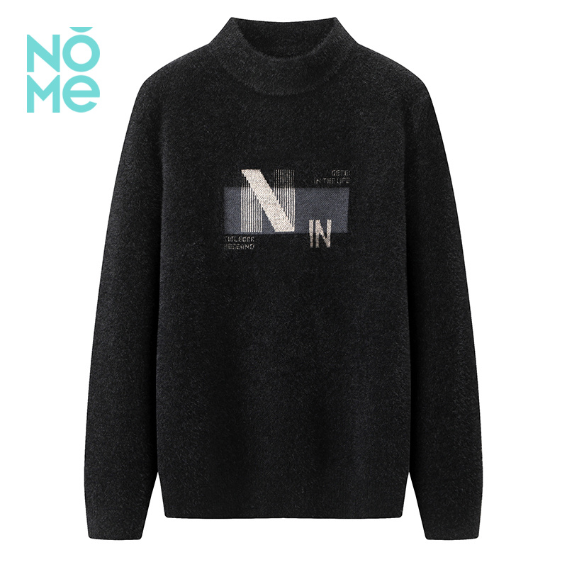 NOME(服饰)2025年秋冬款男士简约休闲舒适修身半高领男款针织衫