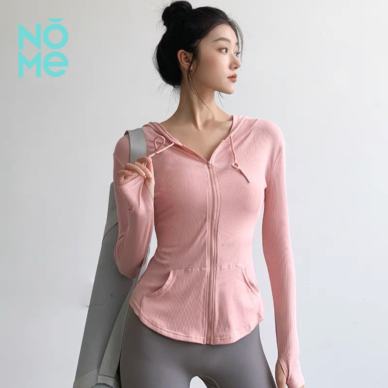 NOME（服饰）女新款运动服外套跑步休闲连帽拉链卫衣速干瑜伽服