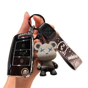 大众迈腾b7钥匙套老款CC一键启动12/13/15款17款汽车专用男女扣壳