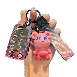 大众汽车钥匙套途观l桑塔纳速腾朗逸宝来polo高尔夫8探岳扣壳全包