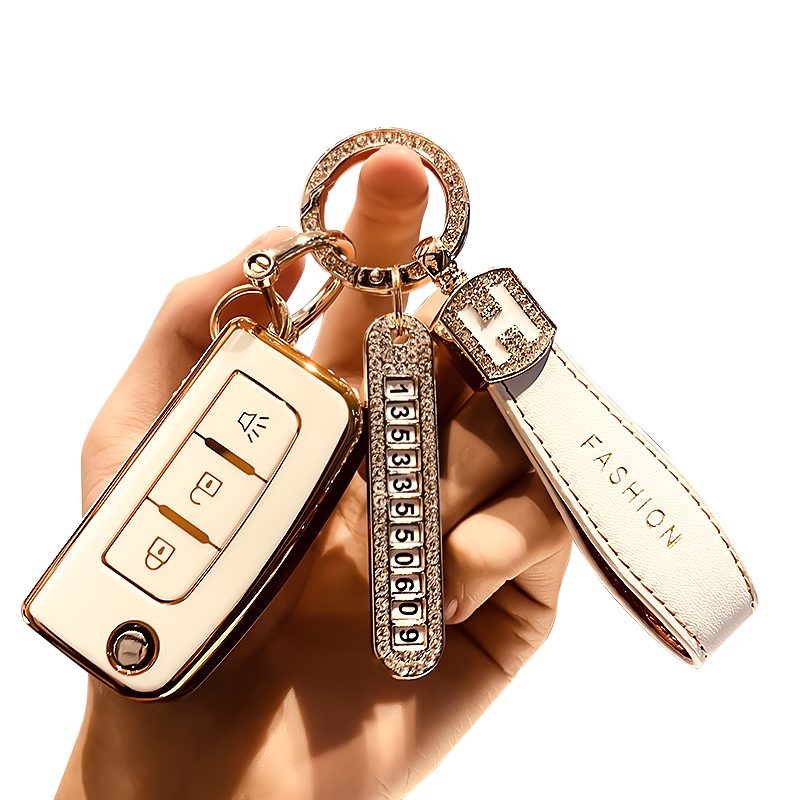 适用于福田图雅诺戴姆勒欧曼GTL/EST钥匙套包扣壳皮卡/重卡大货车