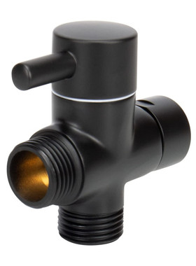 水龙头黑色分水器台盆转换阀一进二出分水阀4分三通花洒分水器