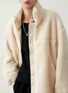 100羊毛【哼哈冰冰】立领宽松感加厚外套WTZ23526