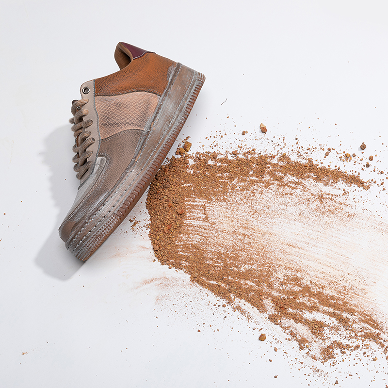 周莹手工缝制拼色空军休闲板鞋