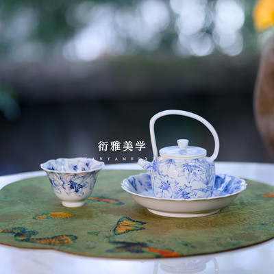 青樵轩青花手绘百事合意百合花