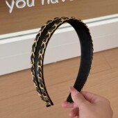 复古气质头箍简约大气高级感个性 设计双链条甜酷风网红外出发箍潮