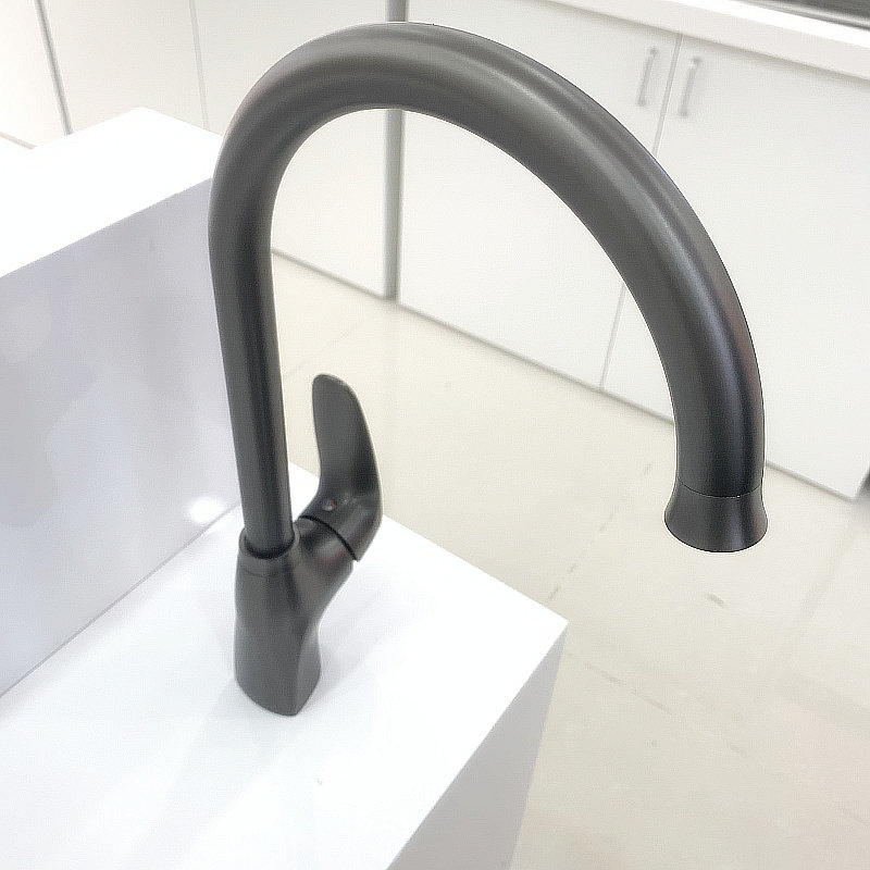 埃美柯amicoxg839q炭黑全铜厨房水槽洗碗池水龙头冷热防溅