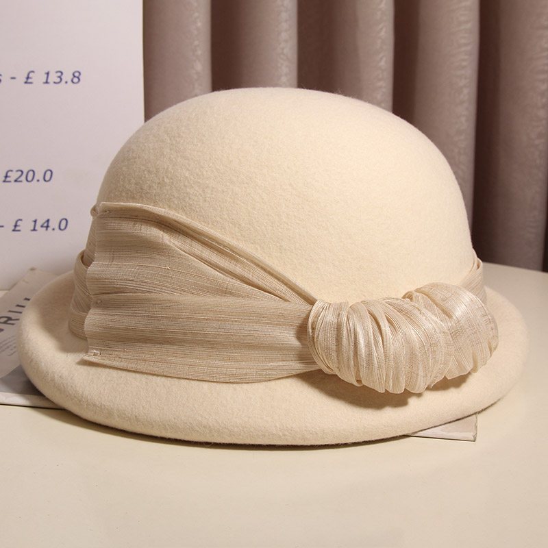 帽子女秋冬法式赫本羊毛呢贝雷帽复古优雅盆帽真丝麻短檐卷边礼帽,服饰配件/皮带/帽子/围巾,帽子,淘宝优惠券,粉丝福利购,淘宝优惠卷