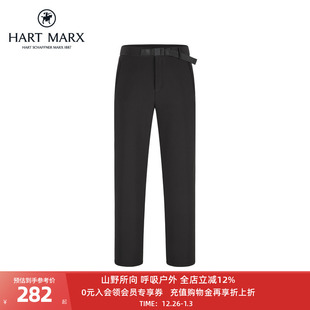松紧腰摇粒绒舒适保暖压胶梭织休闲长裤 哈特马克斯男士 2025年冬季