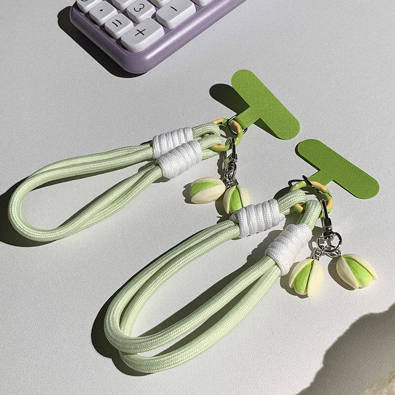 绿色手机链通勤便携手机挂绳开心果ins风女款防丢手腕短绳CCD闺蜜