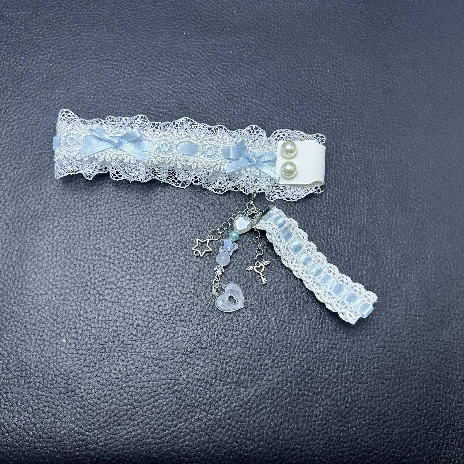 键盘飘带蕾丝含卡扣定制