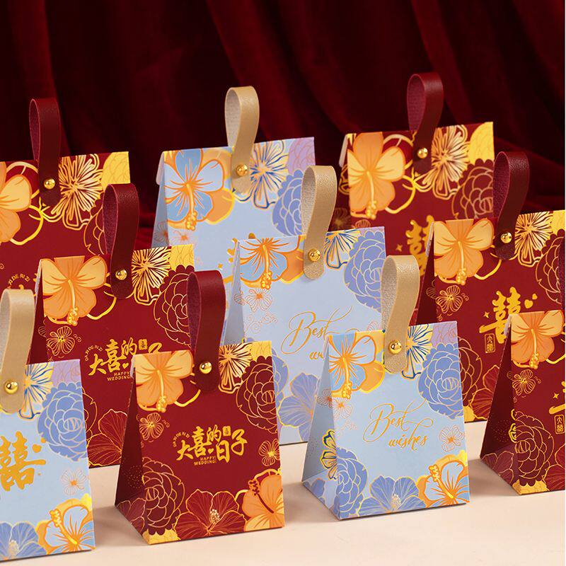 喜糖袋子新款中式结婚手提喜糖盒子创意高级感喜糖袋婚礼高颜值包