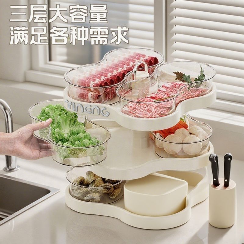 旋转火锅架台面多功能收