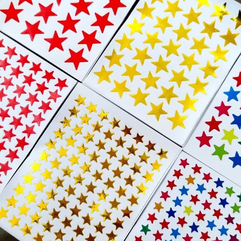 五角星贴纸金色儿童奖励