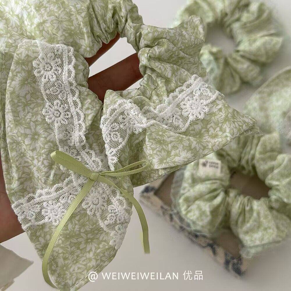 韩式方巾发圈森系碎花春