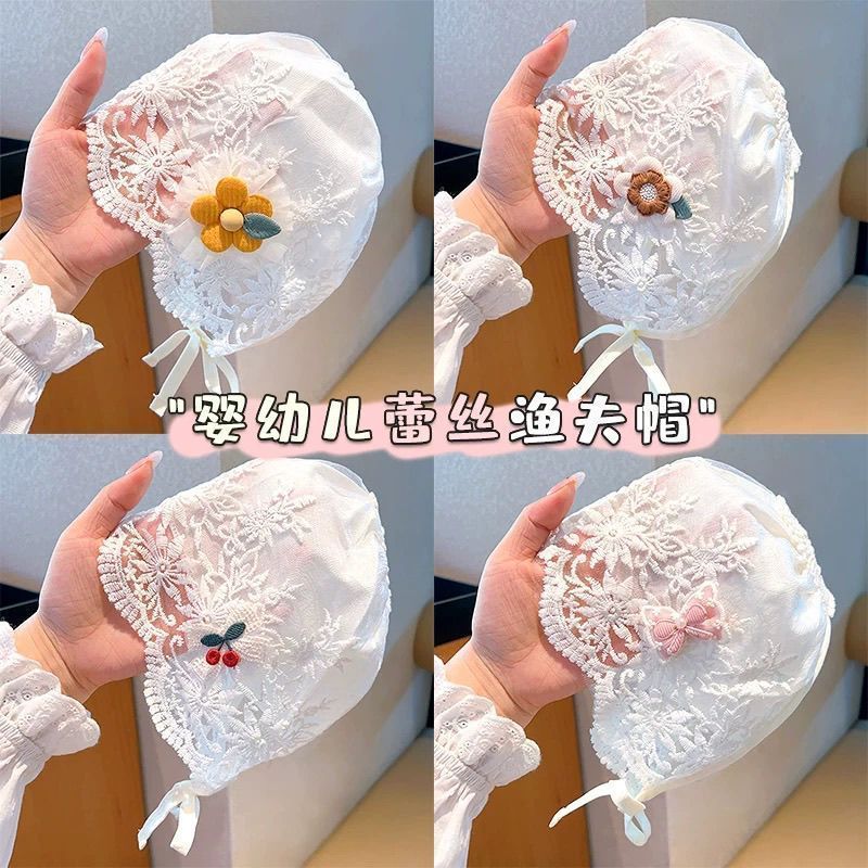 婴儿帽子0到3个月防晒春