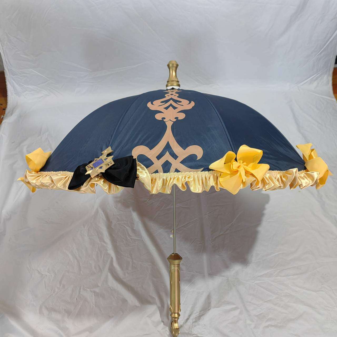 娜维娅cosplay雨伞道具 二次元高颜值双层蕾丝全自动遮阳伞