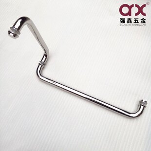 304不锈钢浴室长短款圆管镜光玻璃门拉手酒店卫生间淋浴房门把手