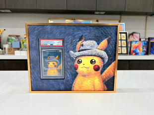 饰画 宝可梦皮卡丘 收纳铝合金框装 CGC10 卡框2合一 psa10