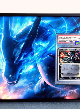 PSA宝可梦铝合金卡框带背景图 宝可梦收纳卡框陈列装裱框