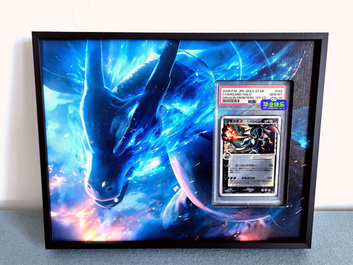 PSA宝可梦铝合金卡框带背景图 宝可梦收纳卡框陈列装裱框