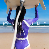 NuJune连体泳衣女水母游泳衣显瘦紫色防晒长袖 冲浪服三角泳装 温泉