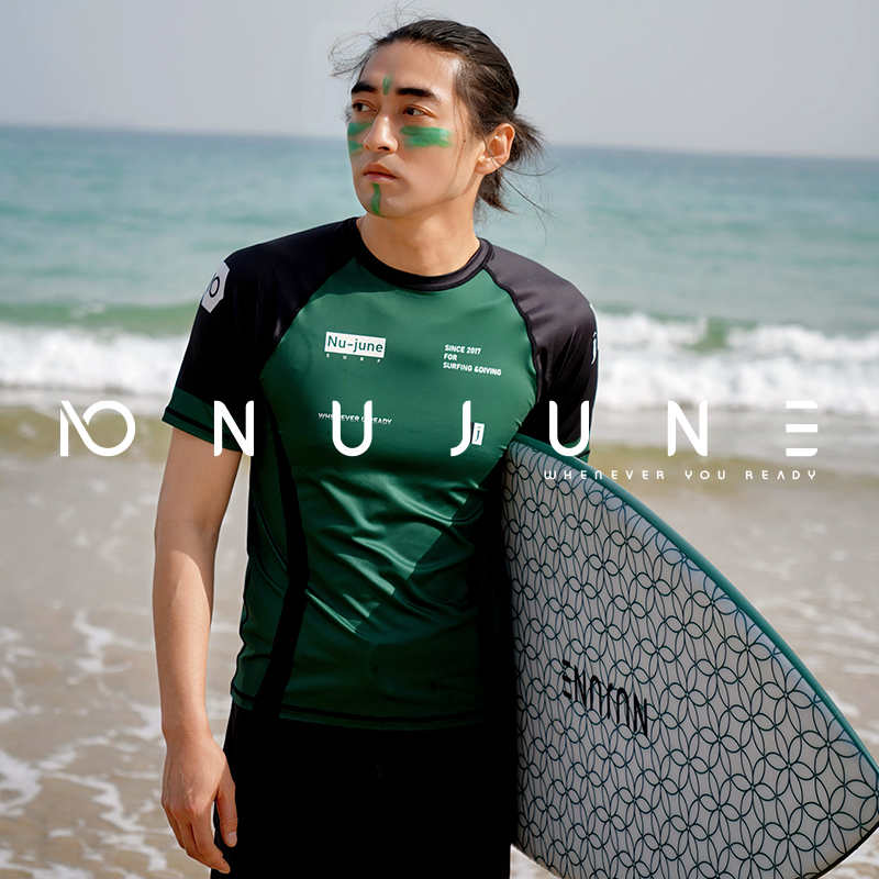NuJune防晒短袖男款泳衣