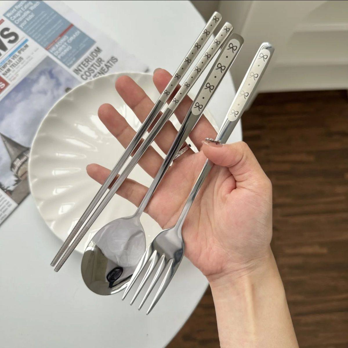 一人食餐具三件套正品304不锈钢勺子筷子套装便携式盒餐具三件套,餐饮具,可降解餐具/环保餐具,淘宝优惠券,粉丝福利购,淘宝优惠卷