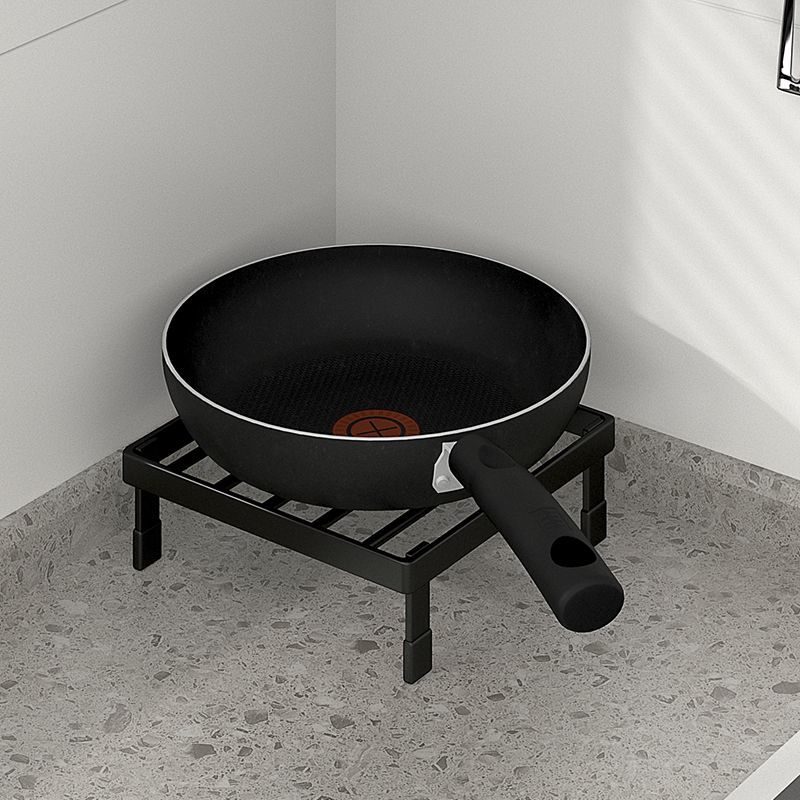 厨房放各种锅的架子家用