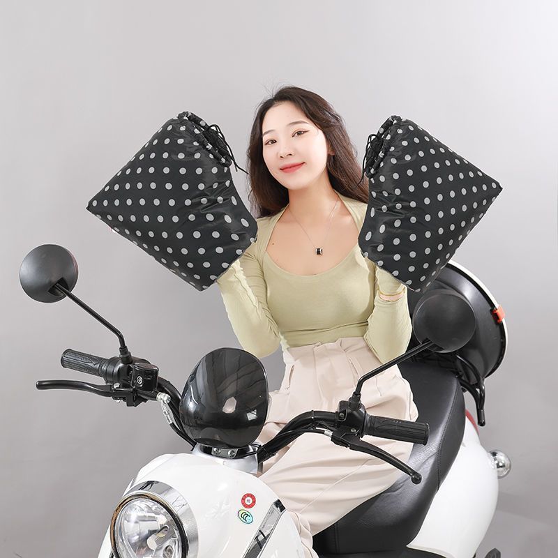 踏板摩托车专用把套电动车手套手把套冬季加绒加厚电瓶车电车摩托