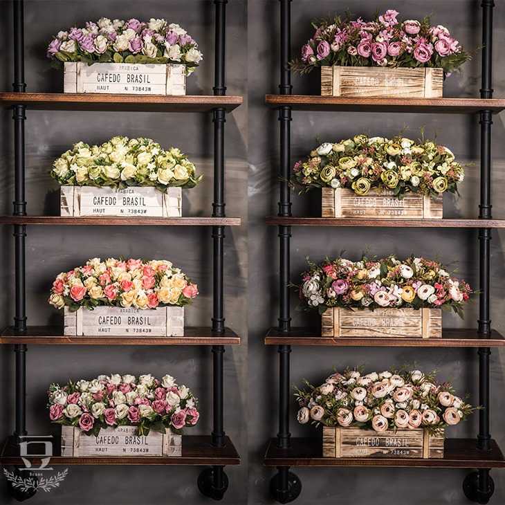 栅栏仿真花束假花盆栽装饰花艺摆件干花客厅窗台摆设塑料绿植插花