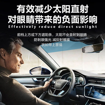 汽车防晒隔热膜双色渐变膜太阳膜遮阳条防爆膜前档玻璃上方贴纸