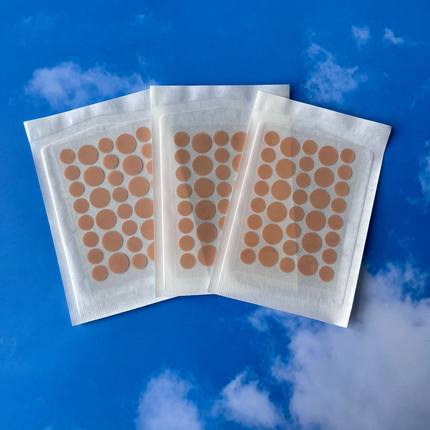 厂家现货痘痘贴36粒pe肤色彩色遮痘贴轻薄彩妆遮瑕隔离圆形痘痘贴