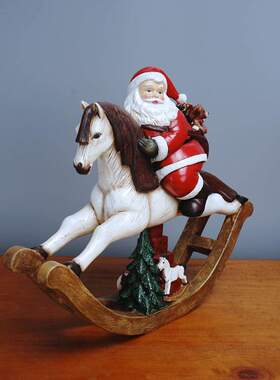 北欧风圣诞节装饰圣诞老人雪人饼干火车圣诞礼物商场圣诞橱窗摆件