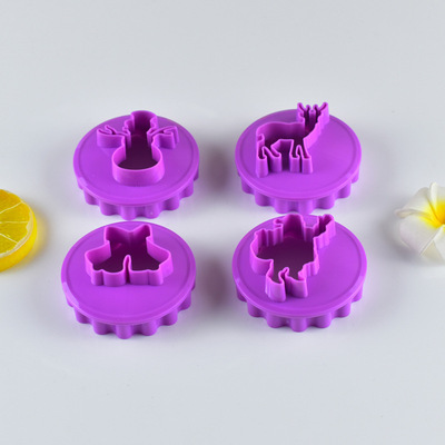 圣诞双面切模 饼干diy仿真烘焙装饰套装蛋糕塑料注塑模具产地货源