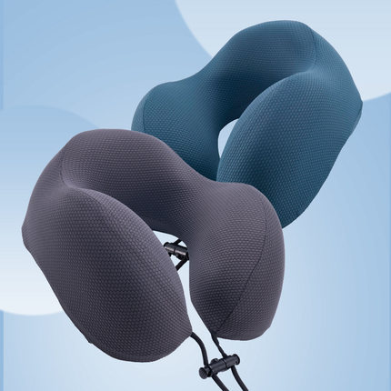 颈椎枕冰丝锦纶U型枕 记忆棉旅行收纳颈枕办公室午睡枕定制