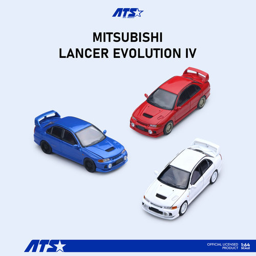 壹号站台|ATS 1:64 三菱EVO 4代 纯色 仿真合金汽车模型 摆件造型 - 封面