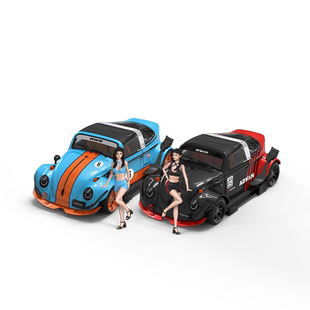 壹号站台|TM MS CC1:64甲壳虫 海湾石油 ADVAN 仿真合金汽车模型