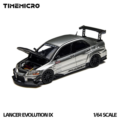 预售-壹号站台|TimeMicro1:64 三菱EVO 9 银色开盖版合金汽车模型