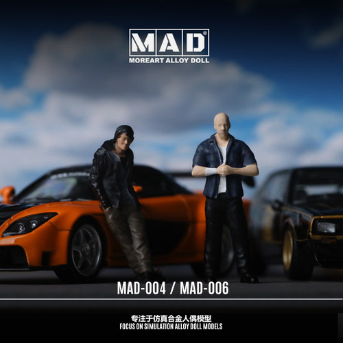 壹号站台|MAD1:64 速度与激情主题 仿真合金人偶 微缩模型