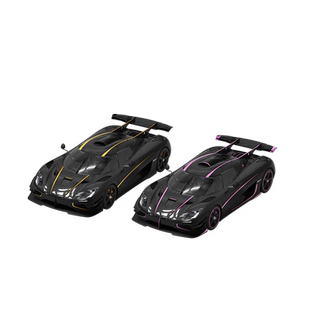 壹号站台|TT1:64 柯尼塞格one1 银色礼盒版 仿真合金汽车模型摆件