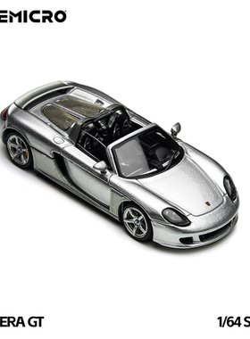 TM1:64 保时捷 CARRERA GT 赛车绿银色 仿真合金汽车模型 收藏