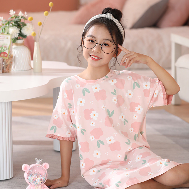 芬腾服饰夏季薄款亲子睡裙图片