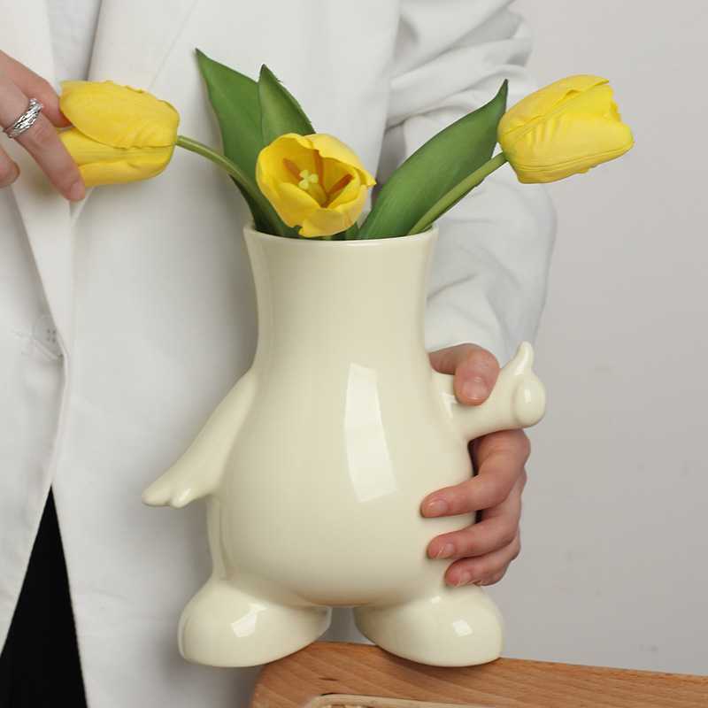 贝汉美陶瓷花瓶高级感摆件家居客厅插花餐桌电视柜家居装饰品