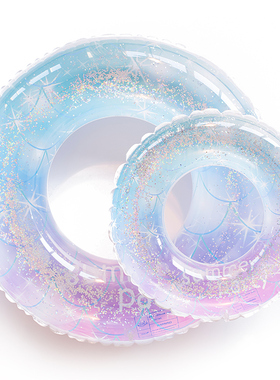 儿童游泳圈女童网红大人ins亮片亲子母女水上小孩儿童救生腋下圈