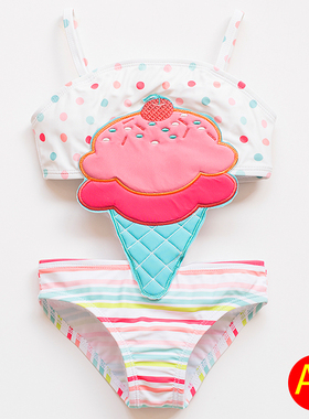 儿童泳衣女女童比基尼宝宝连身公主婴幼儿0-1-3岁可爱ins连体泳装